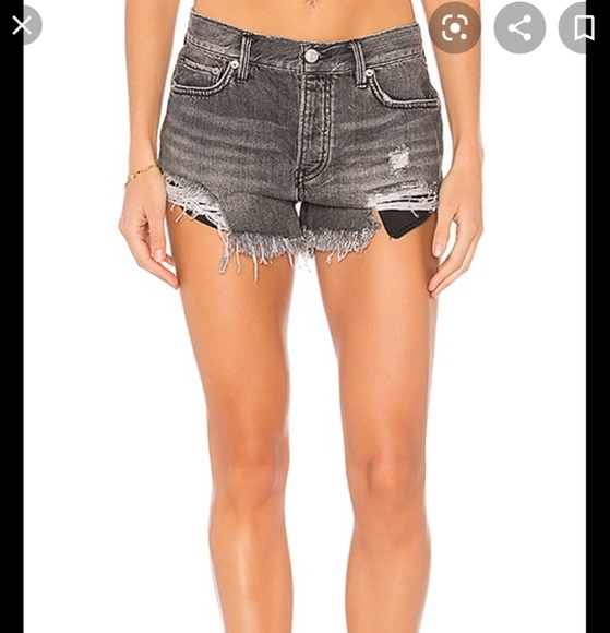Free people black good vibrations shorts- 27 - Picture 1 of 5